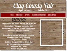 Tablet Screenshot of claycountyfair.net
